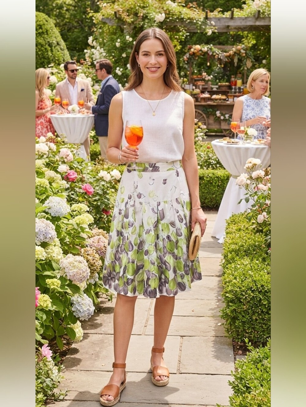 Green and Purple Tulip Skirt